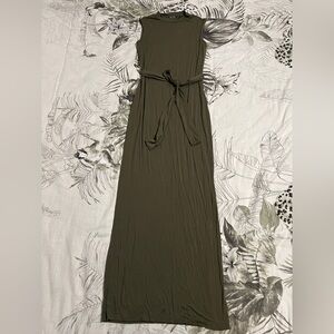 NWOT Nasty Gal Cotton Bodycon Maxi Dress with Belt